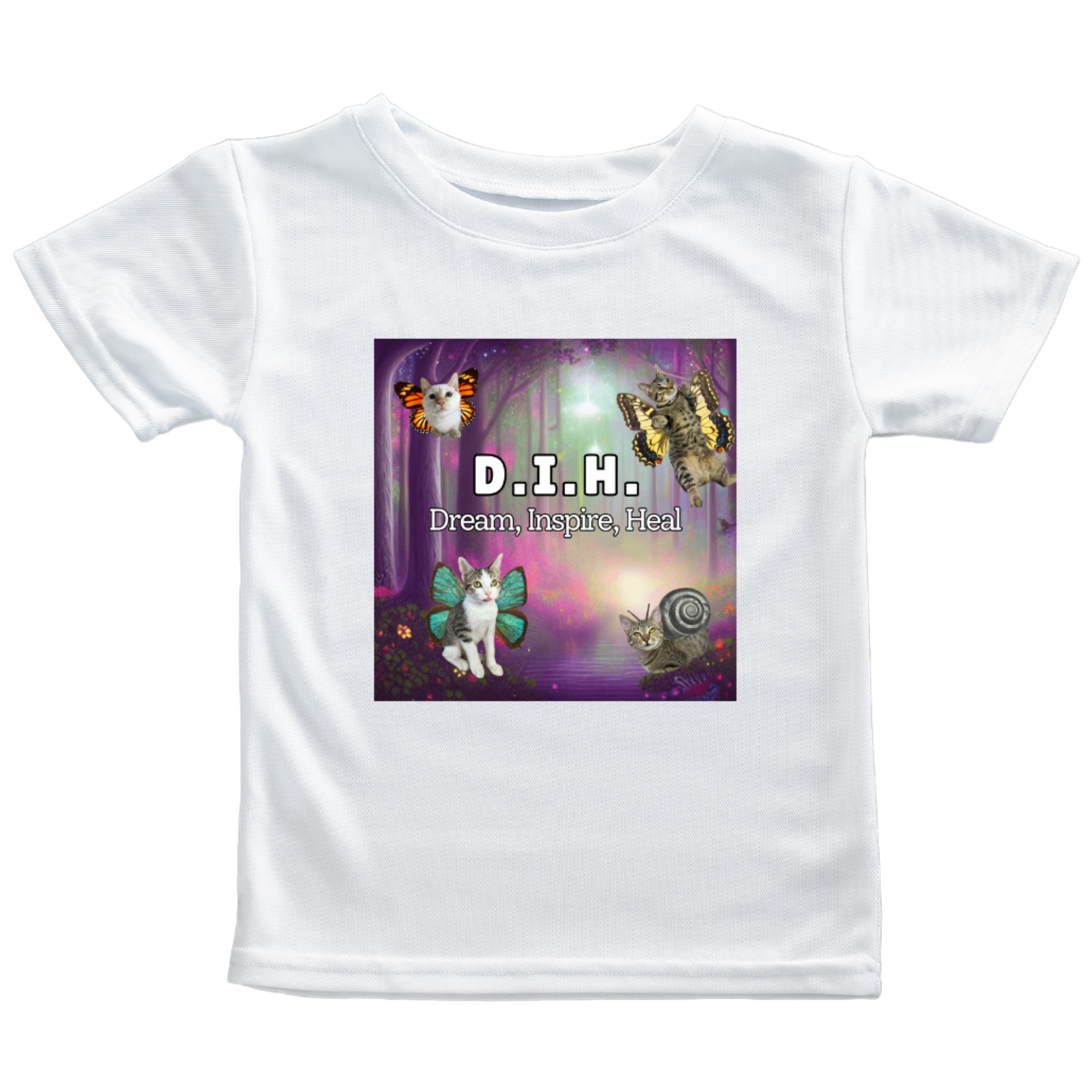 D.I.H. Fairy Cat Graphic Tee – Dream. Inspire. Heal.