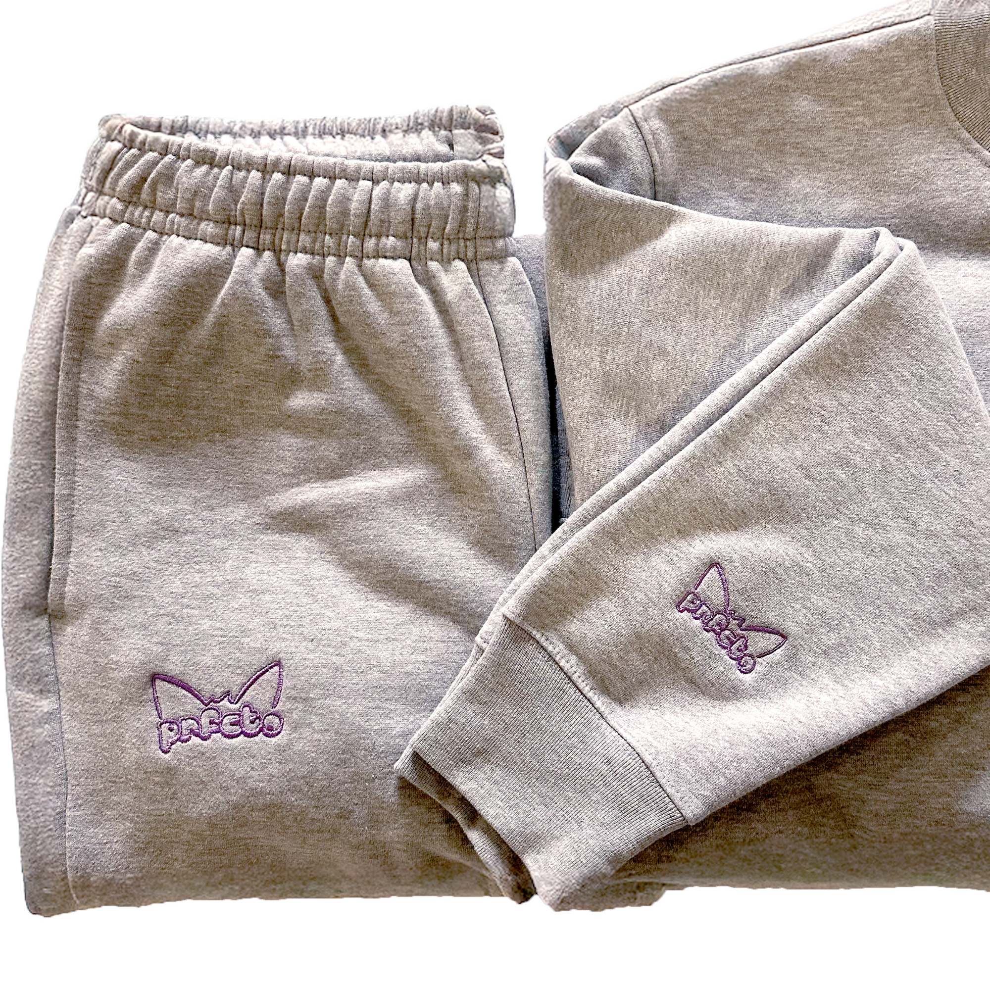 NEW! Purrfecto Embroidered Lounge Set | Cozy Sweatsuit (Top + Bottom)